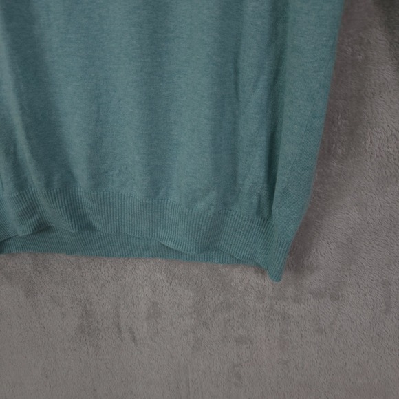 Johnnie O Quarter Zip Sweater Cotton Silk Blend Athleisure Size M Green Golf - Picture 7 of 14